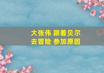 大张伟 跟着贝尔去冒险 参加原因